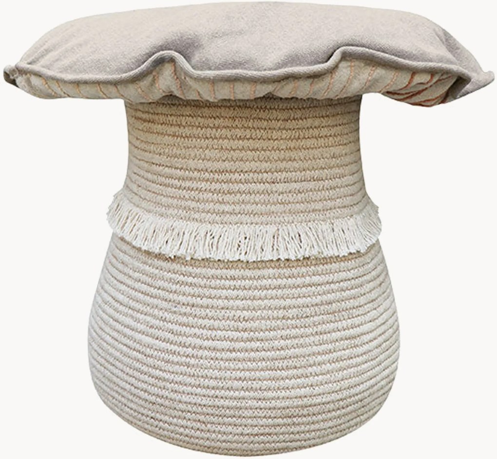 Set cesto portaoggetti per bambini con cuscino fungo 2 pz