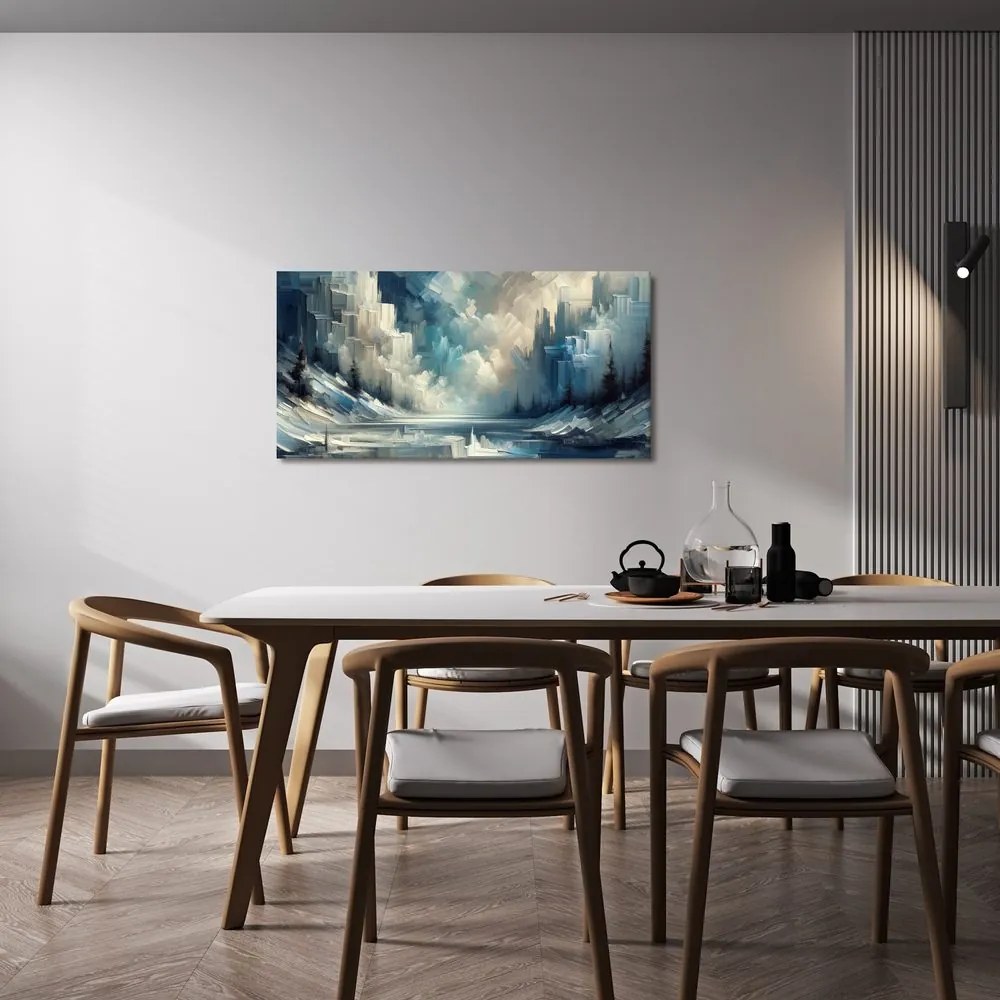 Quadro su tela – Silenzio invernale in stile astratto