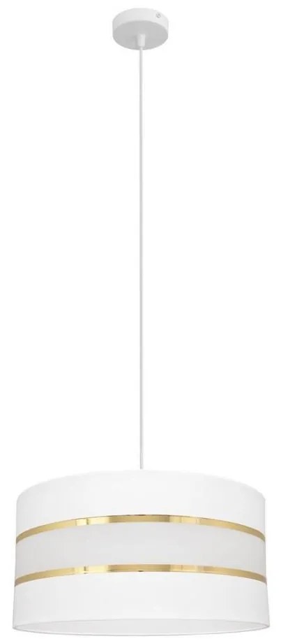 Lampadario a sospensione con filo HELEN 1xE27/15W/230V diametro 40 cm bianco/oro