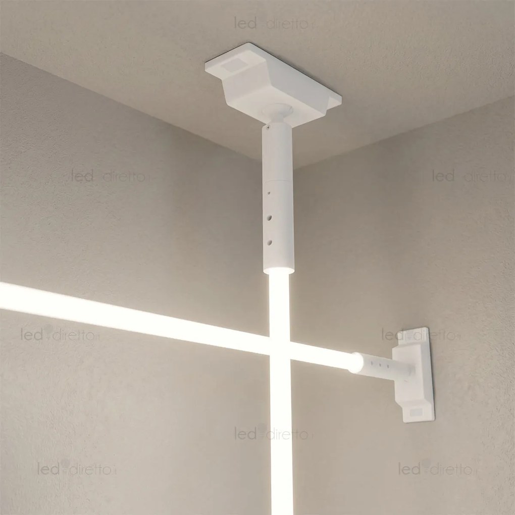 Profilo Sospeso STARLINE Bianca 25m per strisce LED con Banda e fissaggio Variante Lunghezza 25 Metri