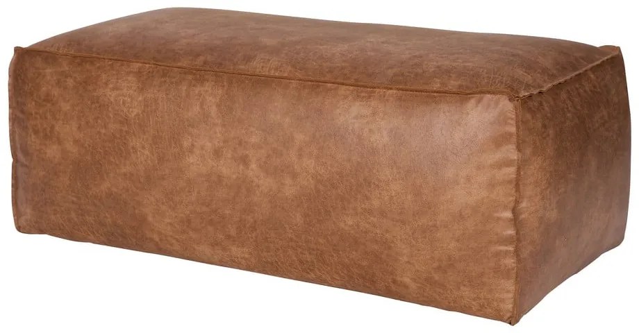 Poggiapiedi marrone cognac con rivestimento in finta pelle Rodeo – WOOOD
