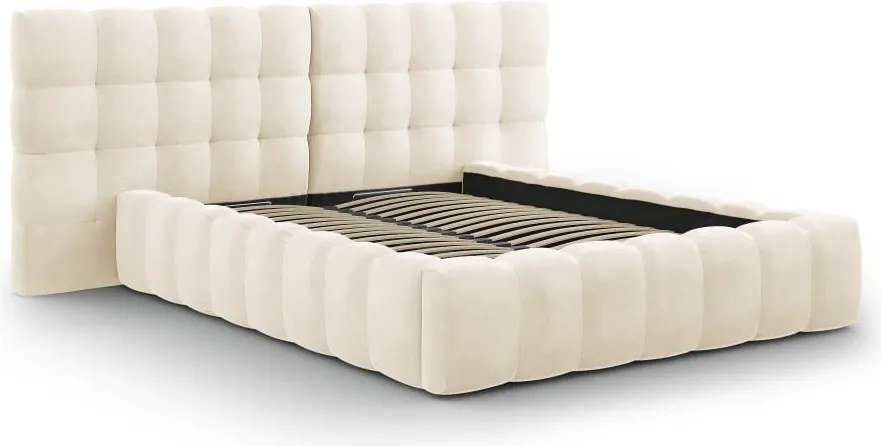 Letto Bali T imbottito in velluto - 140×200 cm