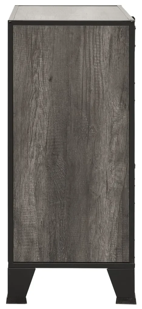 Armadi portaoggetti 2 pz grigi 72x36x82 cm metallo e mdf