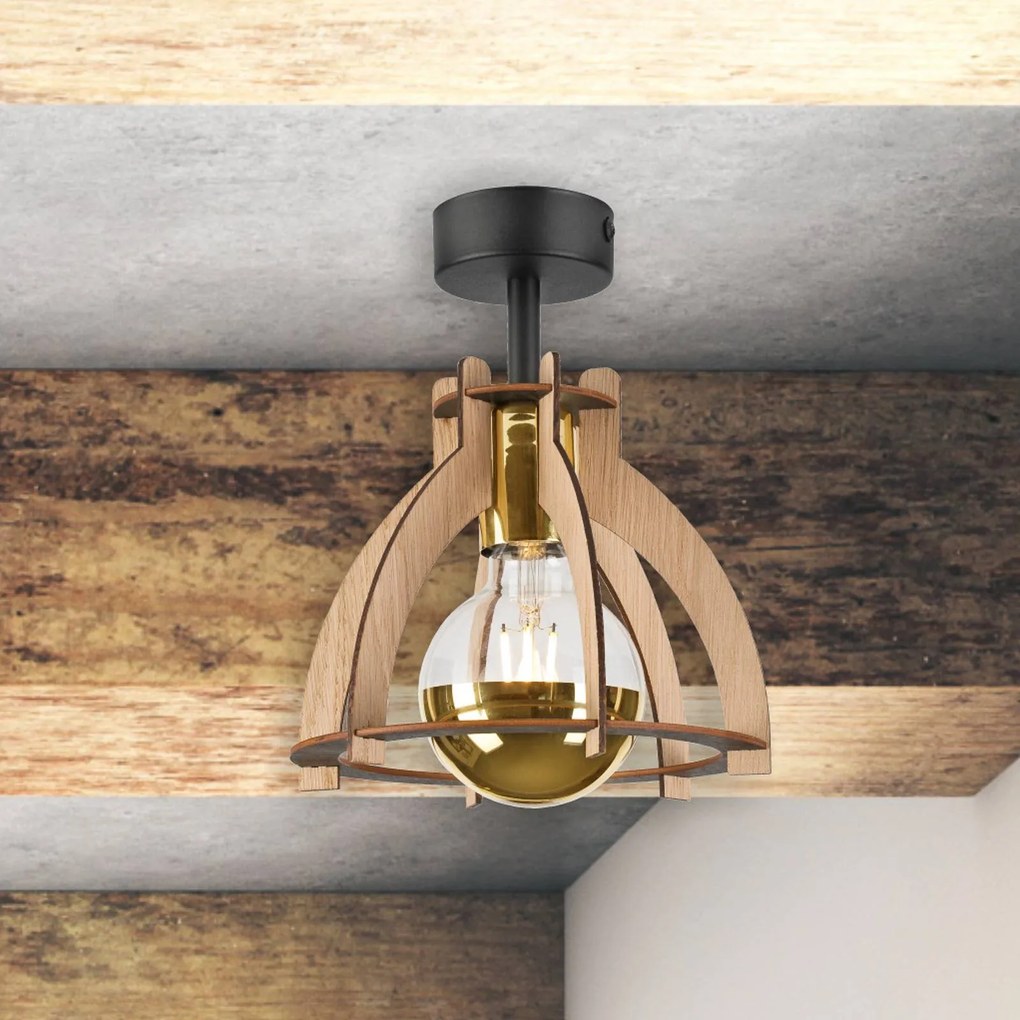 Plafoniera soffitto Falou Envostar, dimmerabile, Legno chiaro, Soggiorno / Sala da pranzo, Legno, Scandinavo, Plafoniera