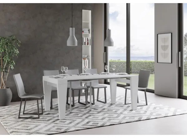 Consolle allungabile 90x40/196 cm SPIMBO SMALL Bianco Frassino