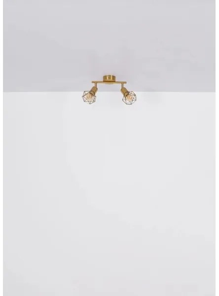 Globo 54802GB-2 - Faretto XARA I 2xE14/40W/230V oro