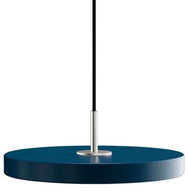 UMAGE - Asteria Mini Lampada a Sospensione Blu Petrolio/Top Acciaio UMAGE