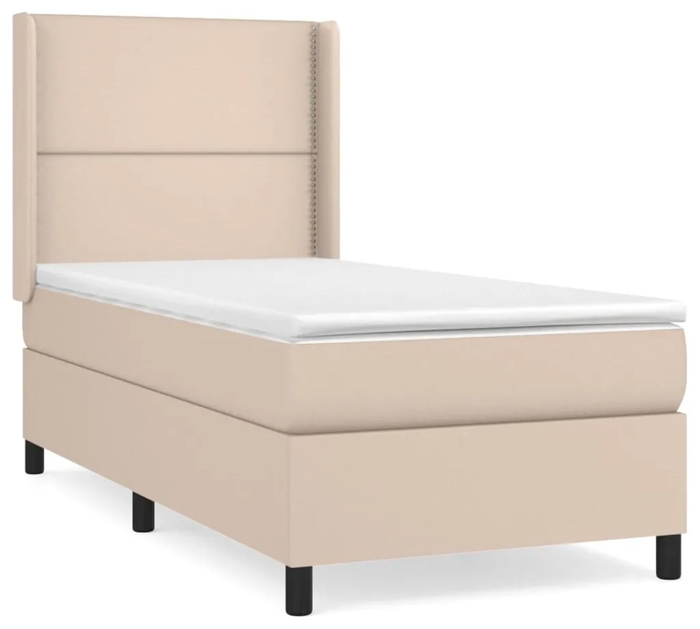 Giroletto a molle con materasso cappuccino 100x200cm similpelle