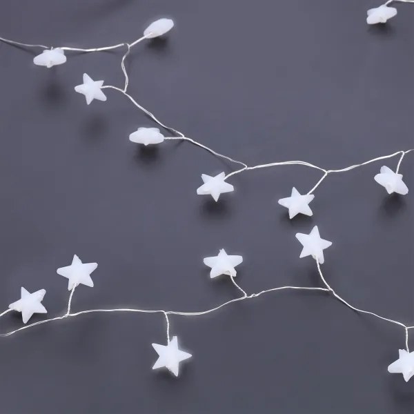 Brilagi - Catena luminosa natalizia a LED 40xLED/3xAA 1,8m bianco caldo stelle