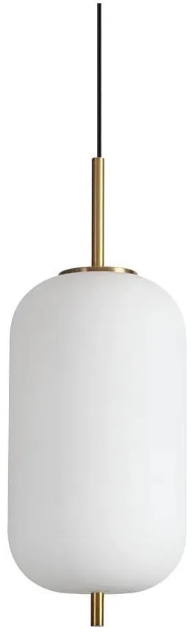 Ideal Lux - Lampadario LED a sospensione con filo UMILE LED/20W/230V diametro 22 cm CRI 90 ottone/bianco