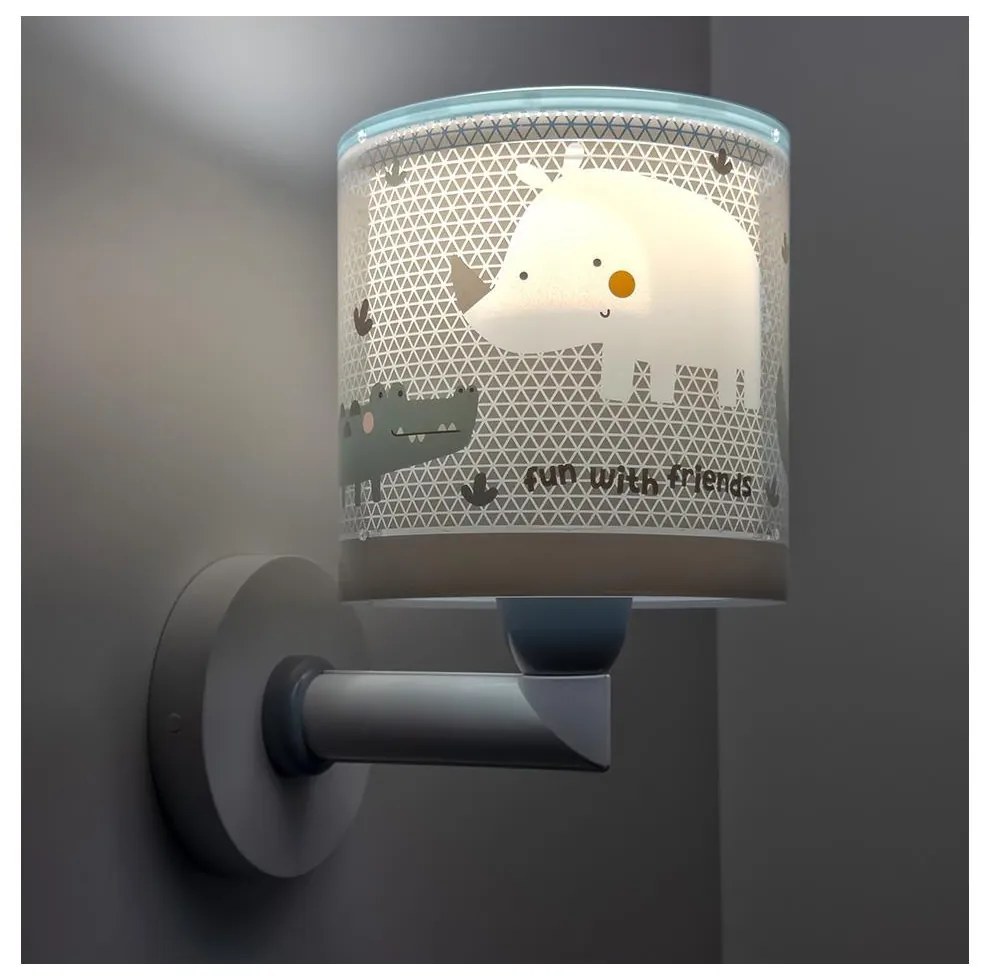 Dalber 60629 - Lampada da parete per bambini RHICO AND CROCO 1xE27/15W/230V
