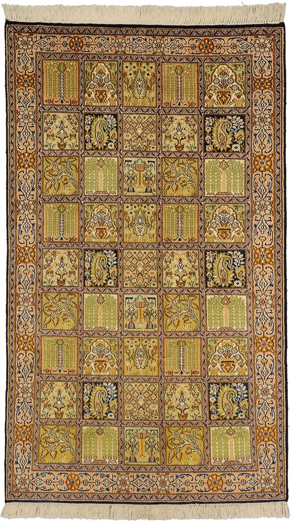 Cashmere Silk Tappeto 90 x 160 Beige (Indian) Annodato A Mano