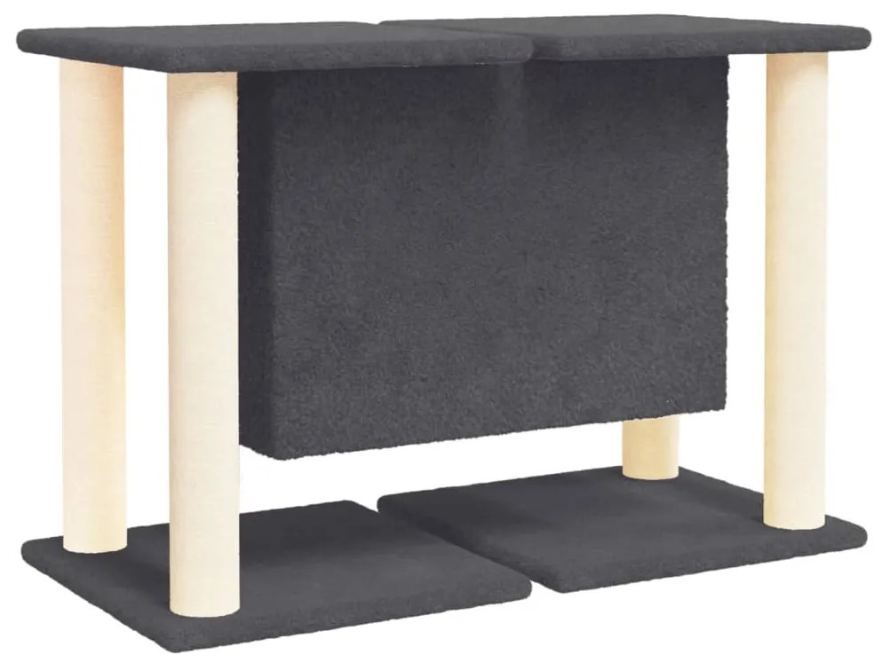 Albero per gatti con tiragraffi in sisal grigio scuro 50 cm
