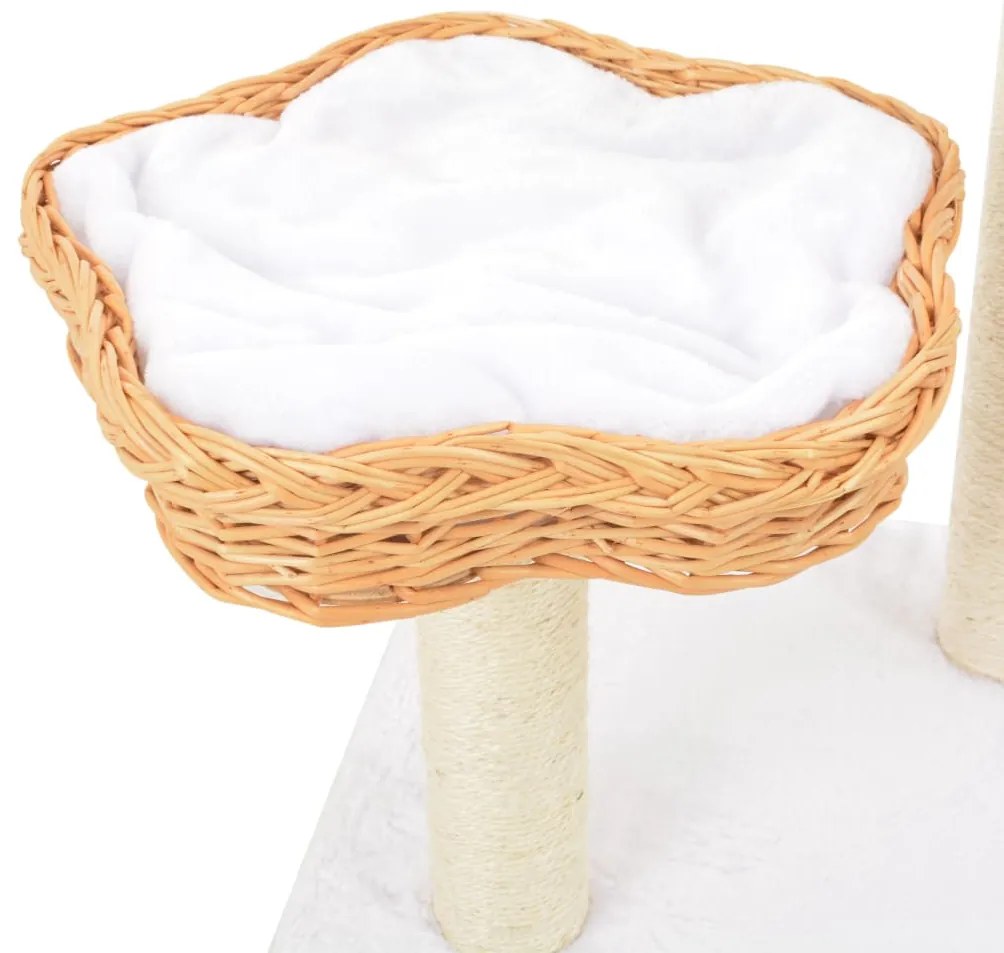 Albero per gatti con tiragraffi in legno di salice naturale