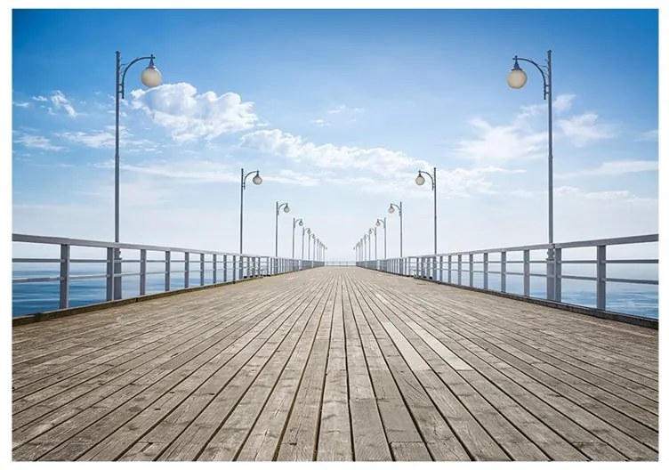 Fotomurale  On the pier  Colore Blu, Dimensioni e Misure 100x70