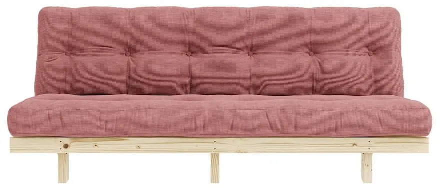 Divano letto in velluto a coste rosa 190 cm Lean - Karup Design