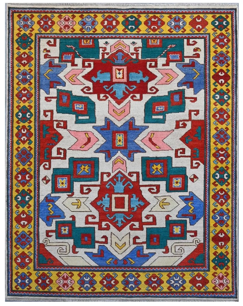 Kazak Tappeto 150x190 (Pakistan) Annodato A Mano