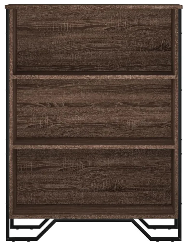 Libreria rovere marrone 80x31x106 cm in legno multistrato