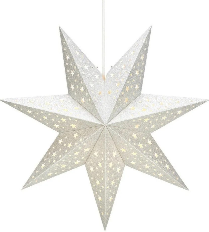 Decorazione luminosa con motivo natalizio in argento ø 45 cm Solvalla - Markslöjd