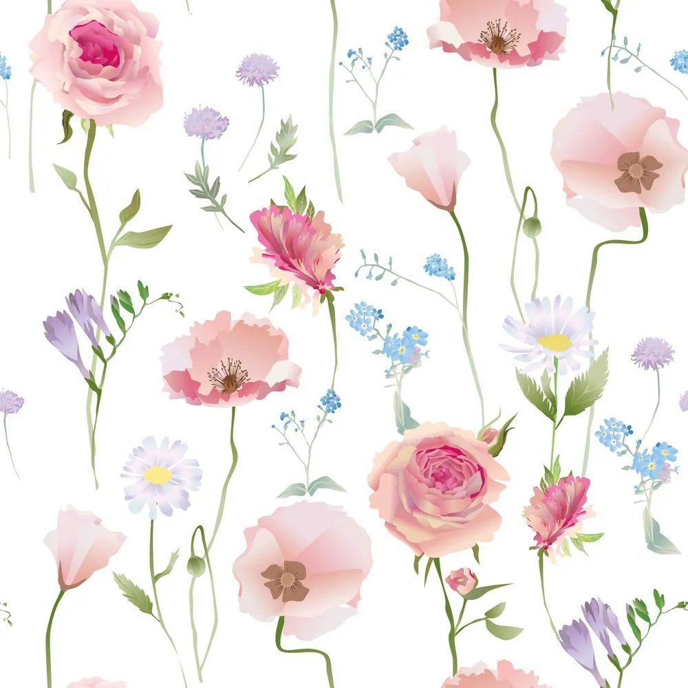 Carta da parati – Fiori romantici
