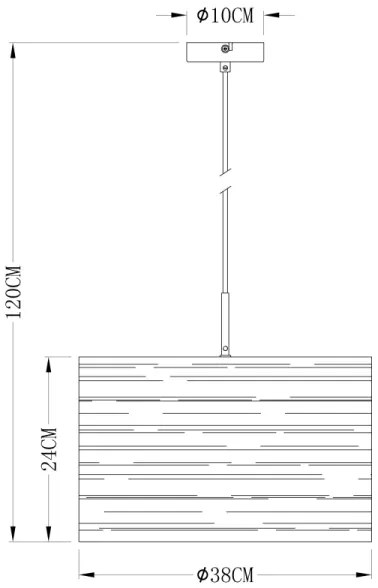 Globo 15342 - Lampadario a sospensione con filo TUNNO 1xE27/40W/230V