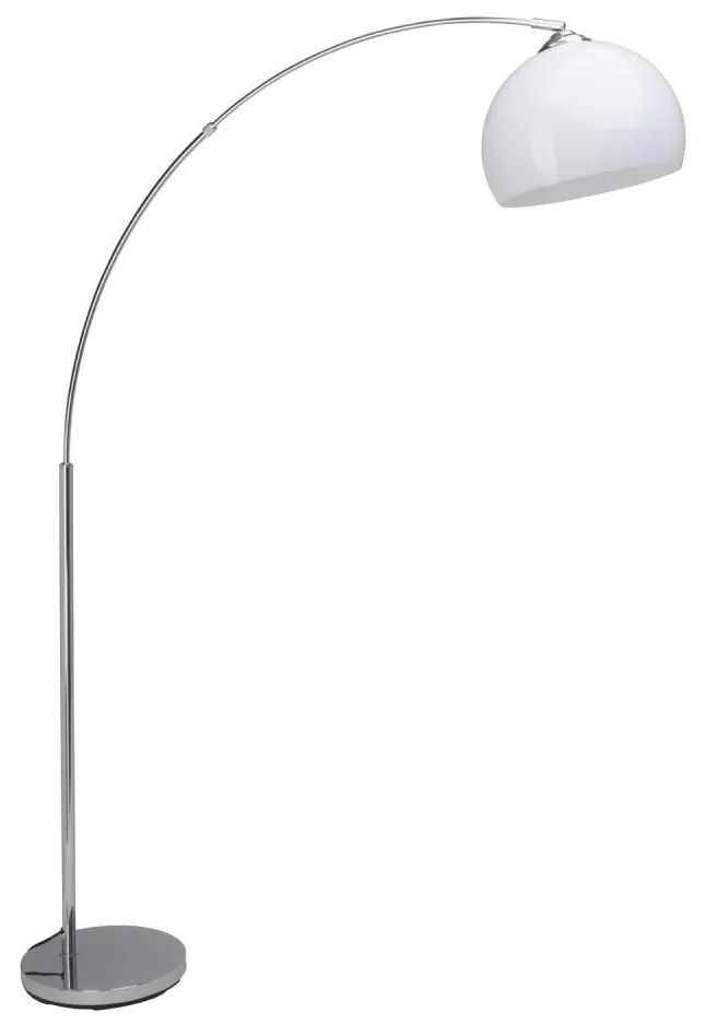 Brilliant - Lampada da terra VESSA 1xE27/60W/230V cromo lucido/bianco