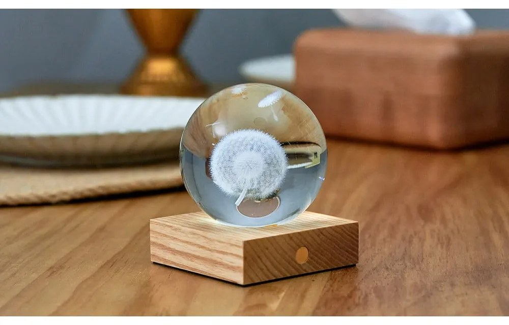 Decorazione luminosa marrone scuro con ricarica USB Amber – Gingko