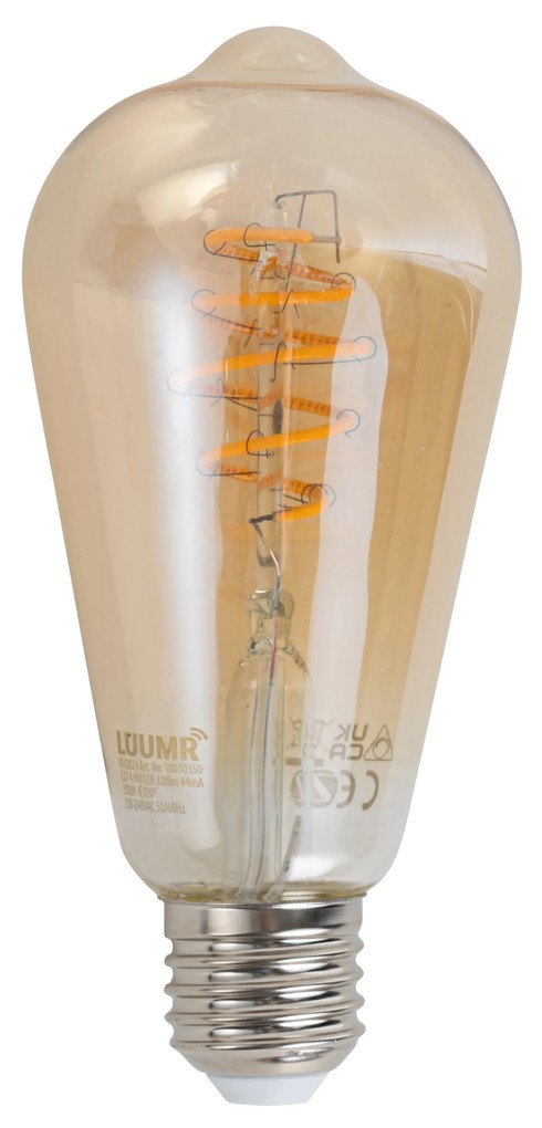 Lampadina LED dimmerabile Smart E27 ST64 Ambra 4.9W 320lm 2500K