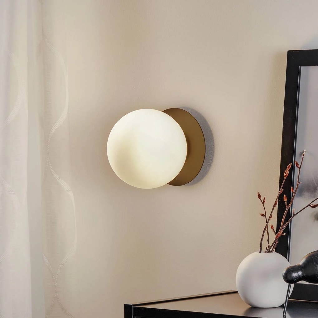 EMIBIG LIGHTING Applique Minerva K1 con bordo in metallo nero