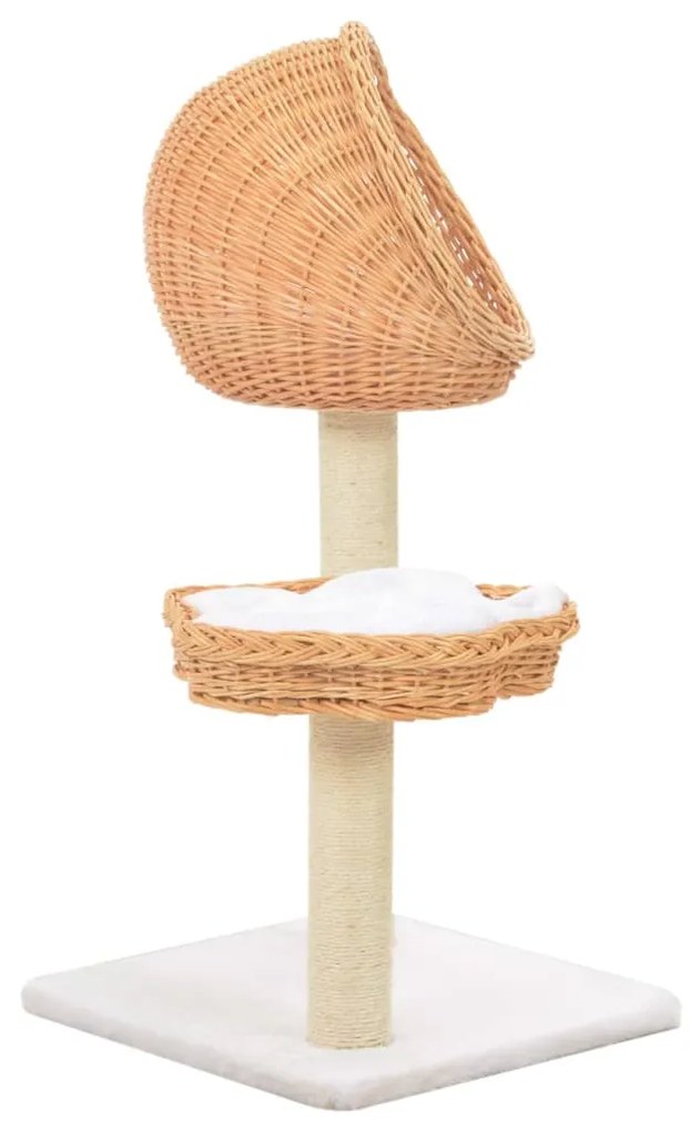 Albero per gatti con tiragraffi in legno di salice naturale