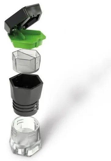 Vitility - Dispenser e taglierina 5-in-1 per pillole, nero