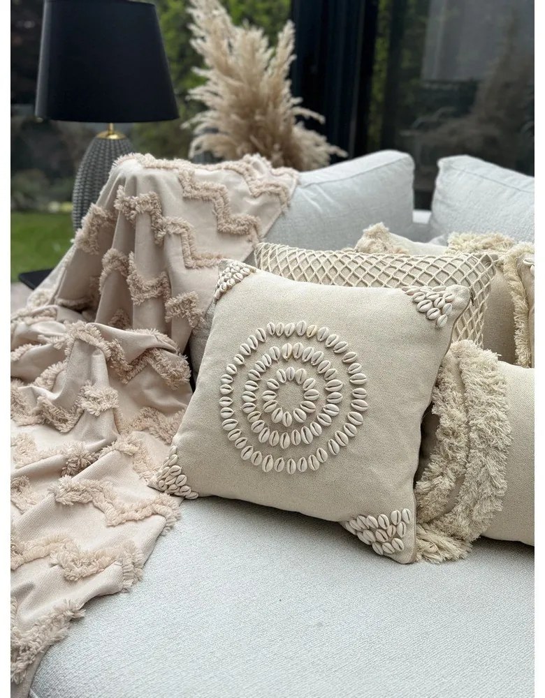 Federa decorativa in cotone 43x43 cm Seashells – Mioli Decor