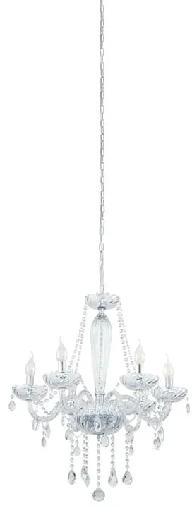 Lampadario Neoclassico Basilano 1 cromo 6x E14 Ø72cm EGLO