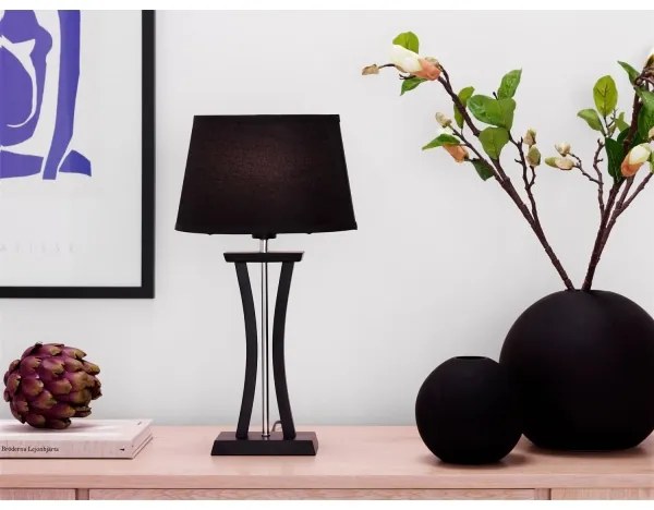 Cottex B2418SV - Lampada da tavolo NEW CHELSEA 1xE14/40W/230V nera