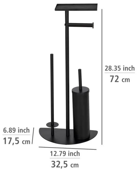 WENKO 26060100 - Set WC COSENZA 32,5x72 cm nero