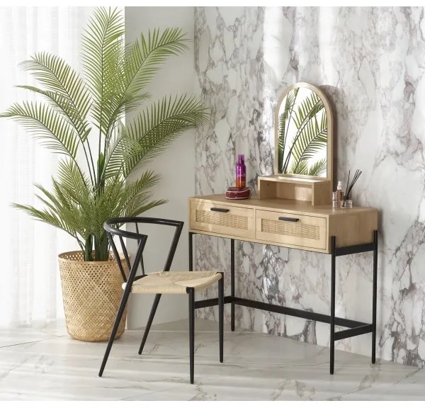 Tavolino da toilette CARMEN 136x104 cm beige/nero