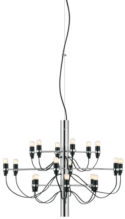 Flos 2097/18 Clear Bulbs Lampada a sospensione 69 cm a bulbi trasparenti e luce diffusa in acciaio e ottone cromo