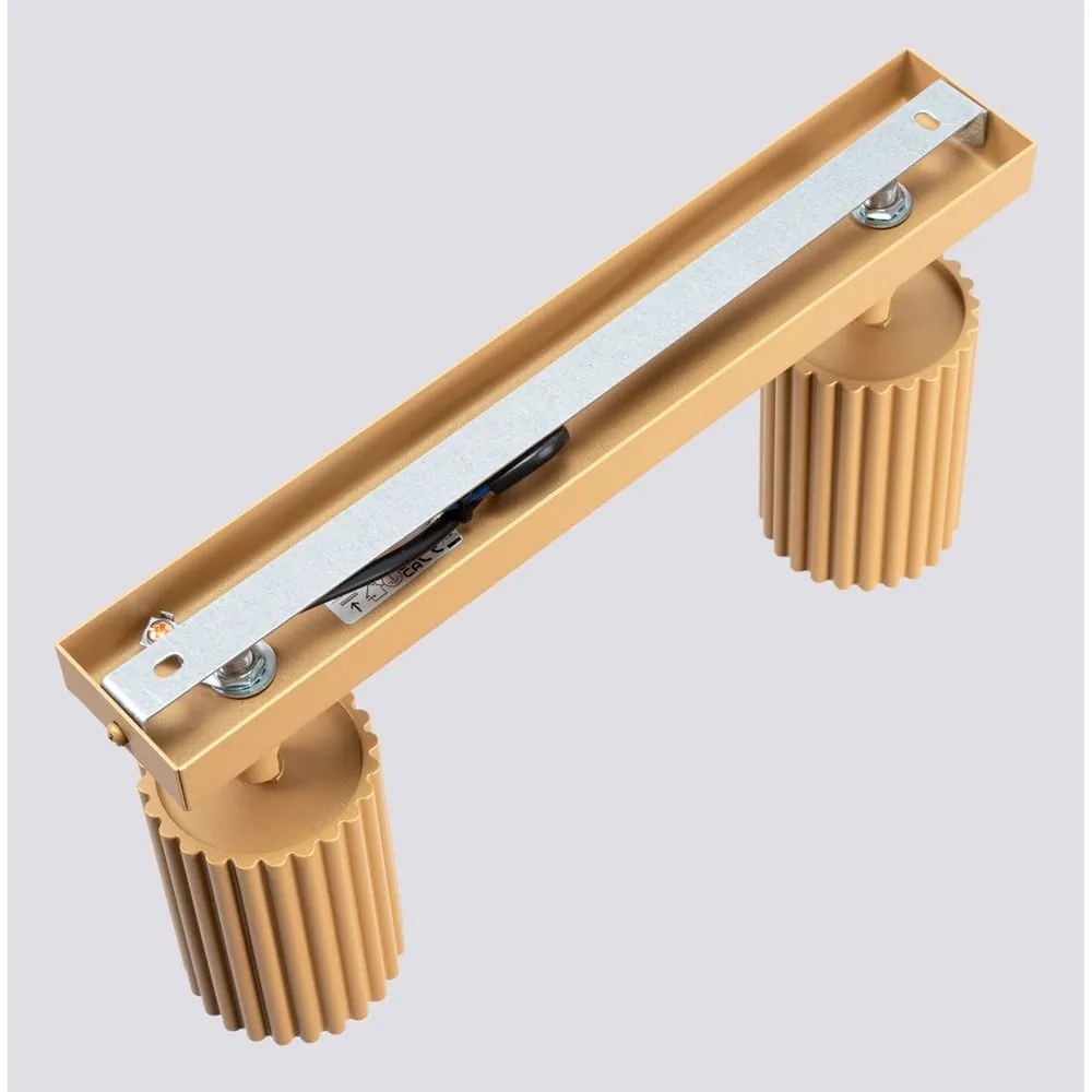 Faretto dorato 6,5x30 cm Gleam – Sollux