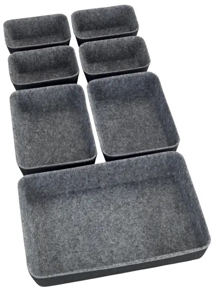 WENKO 64502100 - Organizzatore per cassetto FELT 28,5x20 cm grigio