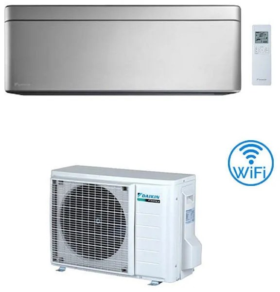 Daikin - Climatizzatore garanzia italia Stylish Silver Wifi 12000 btu FTXA35CS (FTXA35BS) inverter classe a+++/a+++ novita' 2024