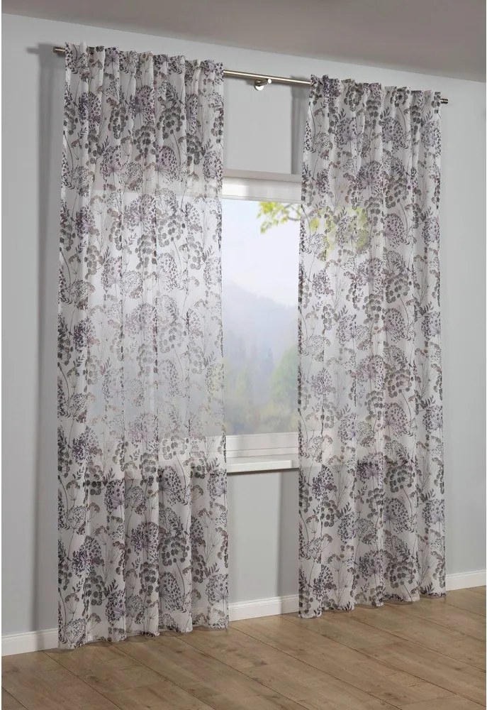 Tenda viola/grigia 135x245 cm Birds and Roses – Sehlbach