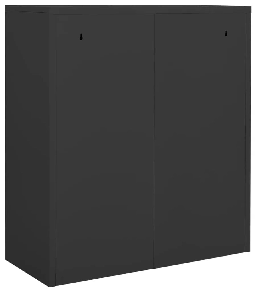 Armadio per ufficio antracite 90x40x102 cm in acciaio