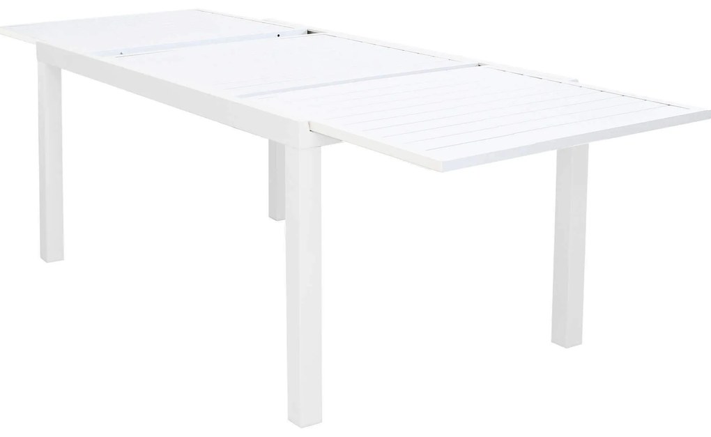 DEXTER - set tavolo in alluminio cm 160/240 x 90 x 75 h con 6 poltrone Venus