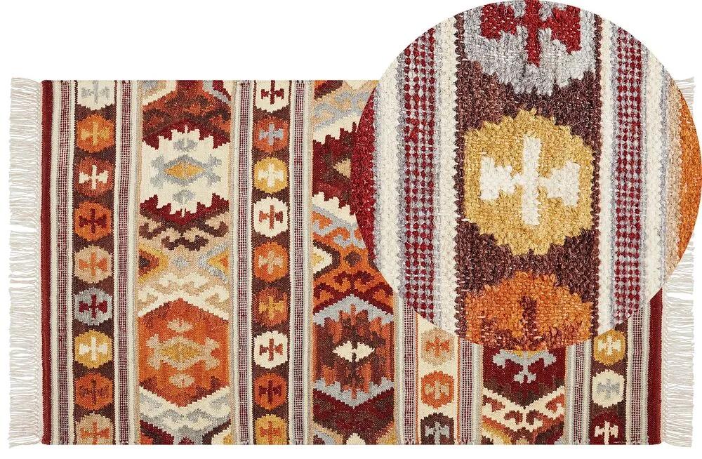 Tappeto kilim lana multicolore 80 x 150 cm AYGAVAN Beliani