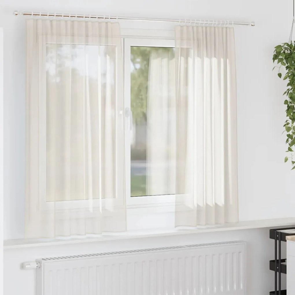 Tende İn Voile Con Linguetta 2 Pz Crema /