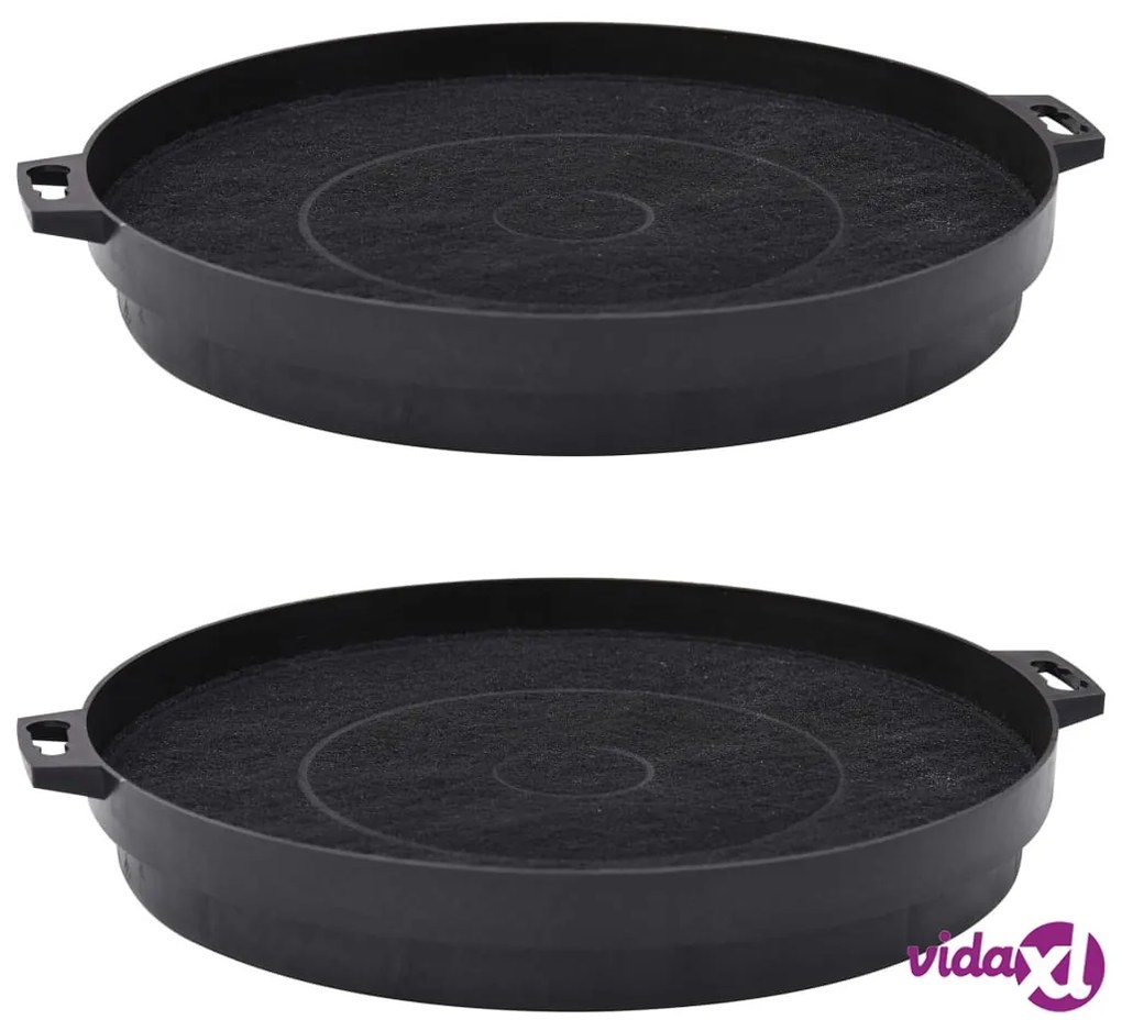 vidaXL Filtri al Carbone per Cappa da Cucina 2 pz 210 mm