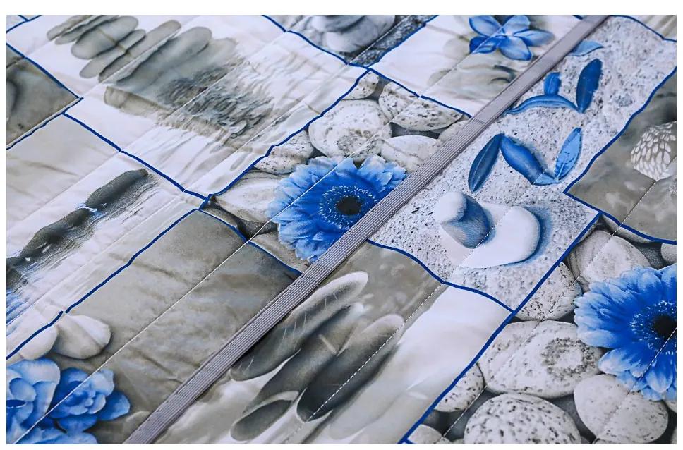 Trapuntino ZEN blu 160x240 cm Made in Italy