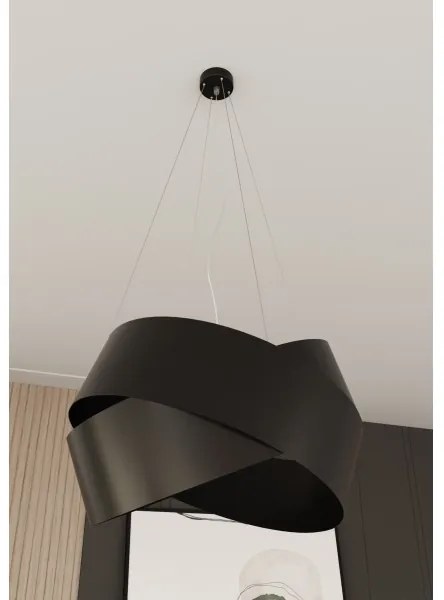 Lampadario a sospensione con filo VIENO 3xE27/15W/230V nero