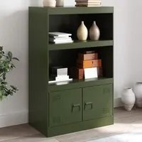 Credenza Verde Oliva 67x39x107 cm in Acciaio 841671