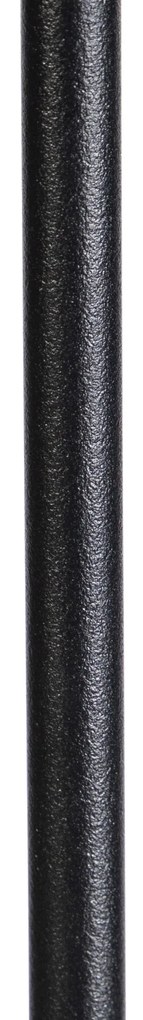 Lampada da terra nera con paralume plissettato crema 45 cm regolabile - Parte